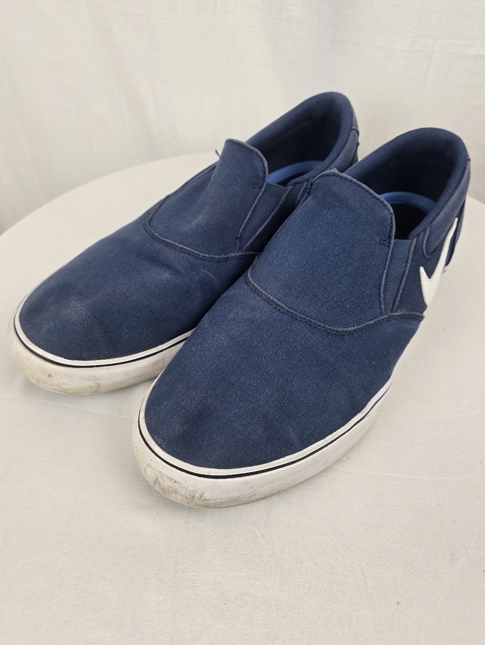 Nike SB Men's Chron 2 Slip On Skateboard Navy Slip-On Canvas Sneakers Sz 13